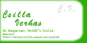 csilla verhas business card